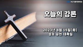 오늘의 강론(2023.08.15) - 부산교구 인보성당 주임 강종석 베드로 신부