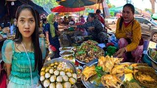 Countryside Cambodian street food - Walking Tour at Odong Resort, 4K