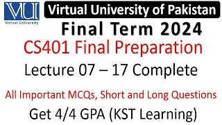 CS401 Final Term Preparation 2024 | CS401 Final Term Preparation