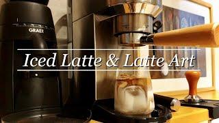 Latte Art & Iced Latte | Delonghi Dedica EC685 and Graef CM702 Grinder |️
