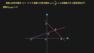 一次函数与三角形面积分类讨论问题#数学 #math #maths #函数 #三角形