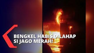 Kebakaran Bengkel di Makassar, Mobil dan Motor yang Terparkir Turut Hangus!