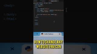 HTML | How to change the favicon of your website? #favicon #frontend #webdevelopmenttips #webdesign