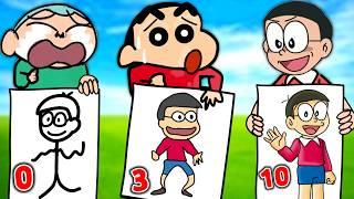 Draw To Win  || Shinchan Vs Nobita 