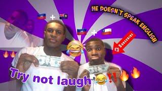 Try not to laugh challenge  with twin brother who only speaks Spanish   (Are you gay)