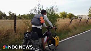 'Human nature is good': Chinese man cycles his way across America