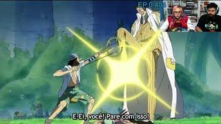 Kel e Laura - REAGINDO Silvers Rayleigh Salva Zoro de Kizaru | Sabaody | One piece - EP 404