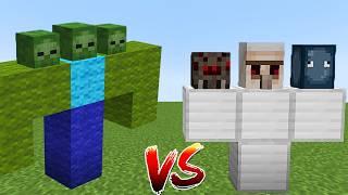 Mutant Zombie VS All Spiral Golems Battle Minecraft