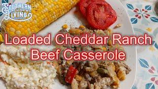 Loaded Cheddar Ranch Beef Casserole