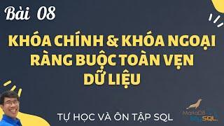 Học SQL 08. Phân biệt Khóa Chính và Khóa Ngoại, Ràng buộc toàn vẹn Dữ liệu | Tự học câu lệnh SQL