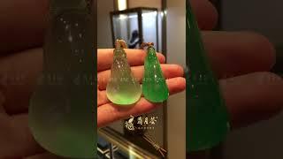 翡翠玻璃种福瓜吊坠。#高端翡翠