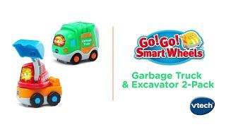 Go! Go! Smart Wheels Garbage Truck and Excavator 2 Pack | Demo Video | VTech®