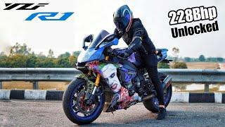 Riding the India's Most Powerful 228BHP Yamaha YZF-R1 Full Throttle!!