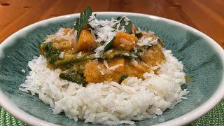 Episode #51: Red Curry Lentils With Sweet Potatoes and Spinach