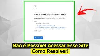 Não é Possível Acessar Esse Site - Como Resolver (Rápido e Fácil)