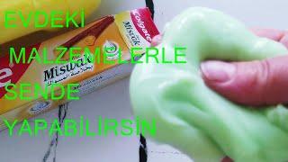 Sıvı sabun ve diş macunu ile slime nasıl yapılır(boraxsız tutkalsız) HOW TO SLIM LIQUID SOAP DENTAL