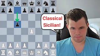 Opponent Shocks Magnus Carlsen with Sicilian Defense! 