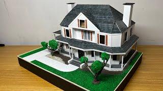 Model of a cardboard house