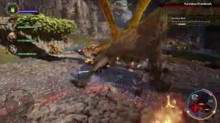 Dragon Age Inquisition. Killing Fereldan Frostback Dragon at Hinterlands Blood Cliffs PS4