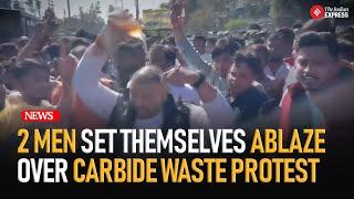 MP News : Protest Against Union Carbide Waste : 2 Men Set Themselves Ablaze