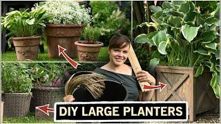 DIY LARGE Garden Planters, Cheap and Easy! / DIY Faux Terracotta, Planter Baskets and a Flower Box