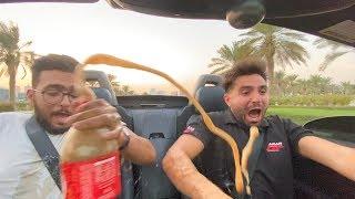 مقلب البيبسي مع المنتوس في سيارتي !! 