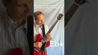 Eb augmented triads in close position across the fretboard #guitar #guitarpractice #jazz #chords