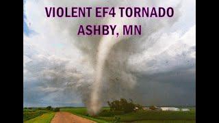 EXTREME Close Range Intercept of VIOLENT EF4 Tornado, Ashby MN