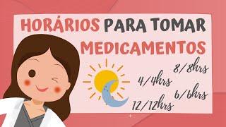 Divisão de horários para tomar medicamentos