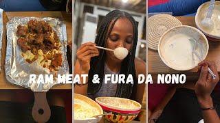 AFRICAN LOCAL DRINK | West Africa | Nigeria | fura da Nono | ram meat  #trending