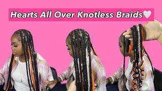 HEARTS ALL OVER KNOTLESS BRAIDS