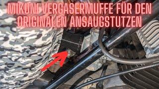 Simson Vergasermuffe für Mikuni zum Originalen Herzkasten 43mm zu 30mm