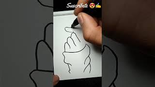 DIBUJO KAWAII 4 CORAZÓN COREANO #short #shortvideo #drawing #art #shortsvideo #KAWAII  #dibujosfacil