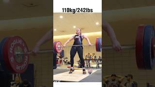 Olivia Reeves  Warm Up 110kg / 242lbs Snatch Slow Motion