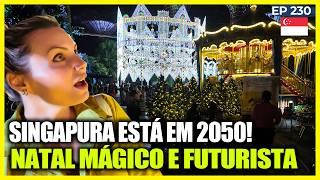 O NATAL MÁGICO e FUTURISTA de 2050 em SINGAPURA! Nunca vimos nada igual