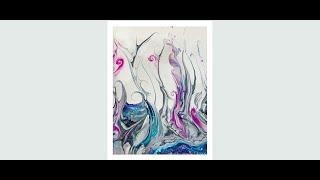 #8827 Bloom Leftovers Weedy Garden Contemporary Art Fluid Acrylics 8.01.2022 intuitive art