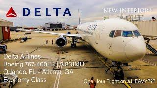 TRIP REPORT | Delta Airlines (ECONOMY) | Orlando (MCO) - Atlanta (ATL) | Boeing 767-400ER | DL2282