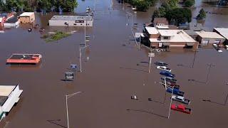 Iowa Southside Grand fly Battered by flooding | Aerial footage