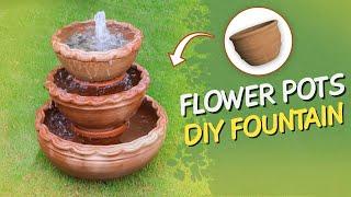 Super Easy Do-it-yourself Waterfall Fountain using Flower pots