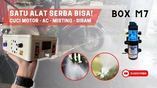 Pompa DC Box Rakitan M7 Serbaguna Sprayer Box Tanpa Gendong Cuci Mobil Motor AC dan Pompa Misting