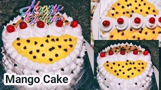 Mango Cake - No Oven No Butter No Milk - Birthday Cake