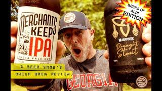 Merchants Keep IPA vs Maguires Draught Stout Beers of Aldi Review by A Beer Snob's Cheap Brew Review