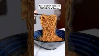 I put 5 RAMEN masalas in ONE Ramen Brick & PRANKED my sister! #foodchallenge