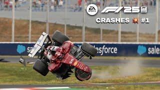 F1 2025 𝗥𝗘𝗔𝗟𝗜𝗦𝗧𝗜𝗖 CRASHES  #1