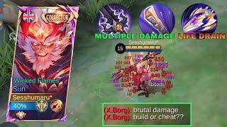 SUN BEST FULL DAMAGE BUILD FOR EXP LANE (100% BROKEN)!!