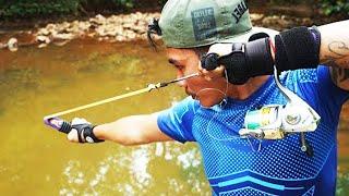 How To Make Powerful String Slingshot | String Slingshot Vs Huge Fish