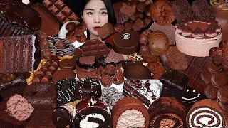 초콜릿 디저트먹방(시간순삭)ASMR CHOCOLATE DESSERT ICE CREAM CAKE  COOKIES CHOCOLATE BARS EATING SOUND MUKBANG