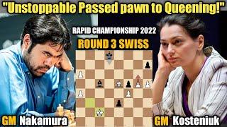 Chess.com Rapid Championship 2022 | Hikaru Nakamura VS Alexandra Kosteniuk | Round 3 Swiss (Week 4)