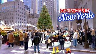 NEW YORK Christmas Joy   Holiday Season in Manhattan Walking Tour 4K