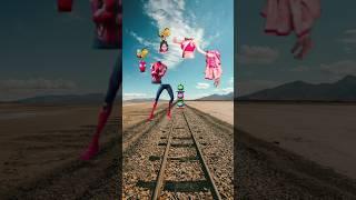 Head matching SPIDER MAN ,DANCING GIRL VS vfxmagic train ,tractor #barada #shorts